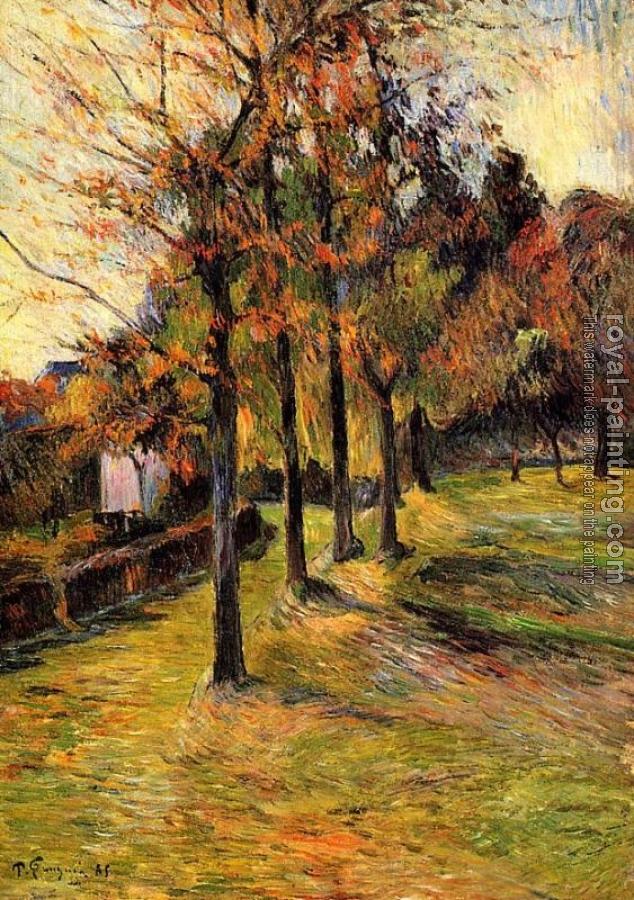 Paul Gauguin : Tree Lined Road, Rouen